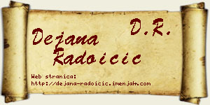 Dejana Radoičić vizit kartica